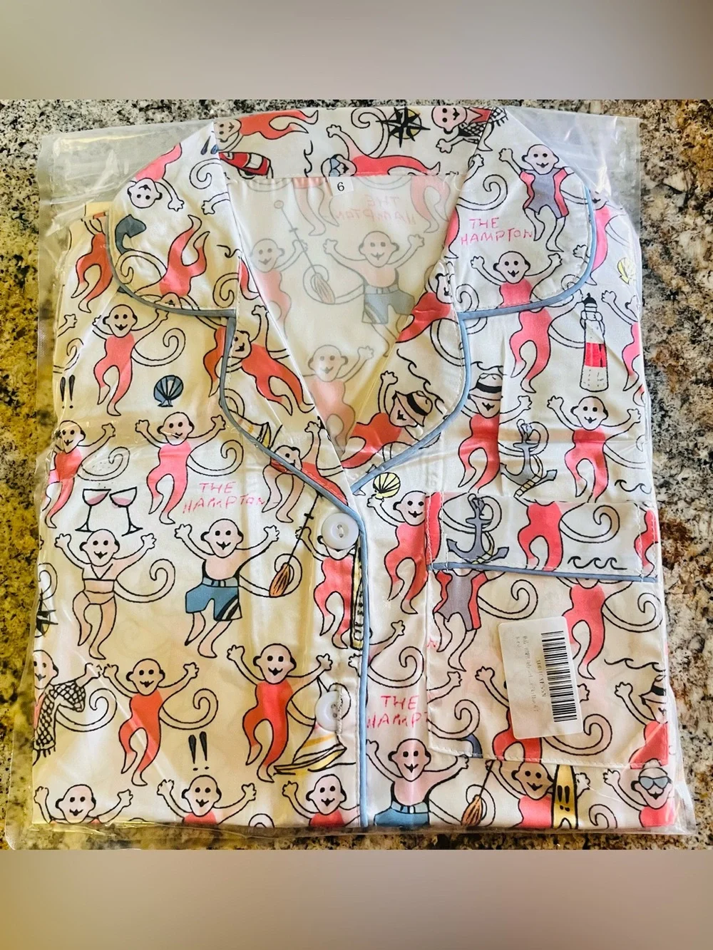 Soft Cute Kids Monkey Print Pajama Set